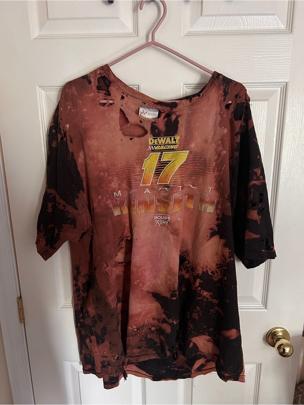 1 of 1 customer reworked NASCAR tee featuring MATT KINSETH #17 DEWALT racing